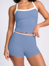 ContrastSculpt Women's Gym Shorts