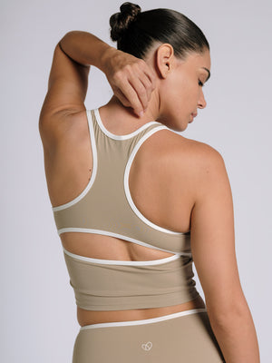 ContrastSculpt Colourblock Workout Top